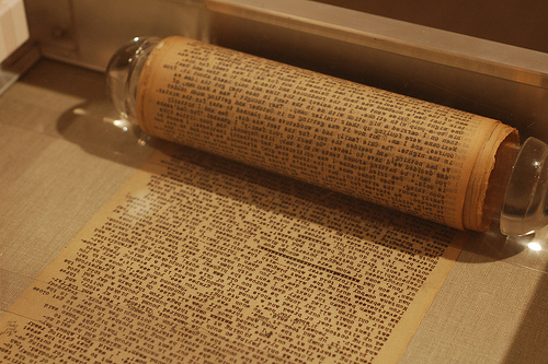 Original typed manuscript of Kerouac's On the Road, resembling a Dead Sea Scroll